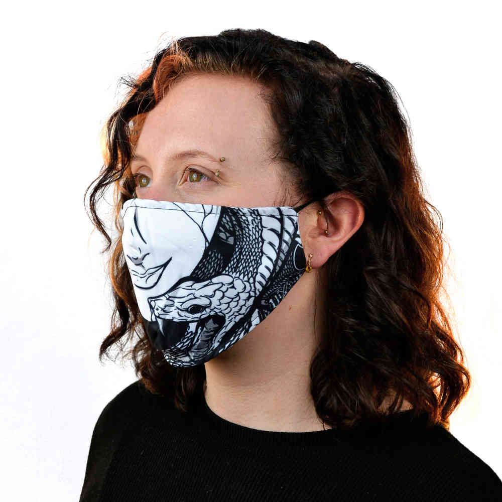 Heartless - MEDUSA Masker - Mondkapje - Zwart